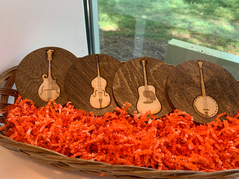 Wooden Instrument Coasters