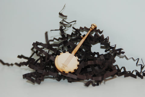 Wooden Banjo Pin